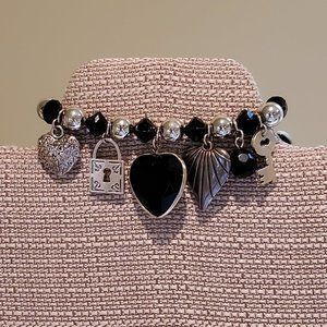 Black and Silver Charm Bracelet
